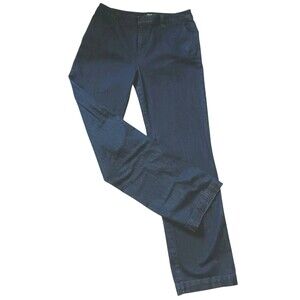Eddie Bauer Vashon Fit Blue Denim Jeans  Back Button Pockets Women's Size 8 Long